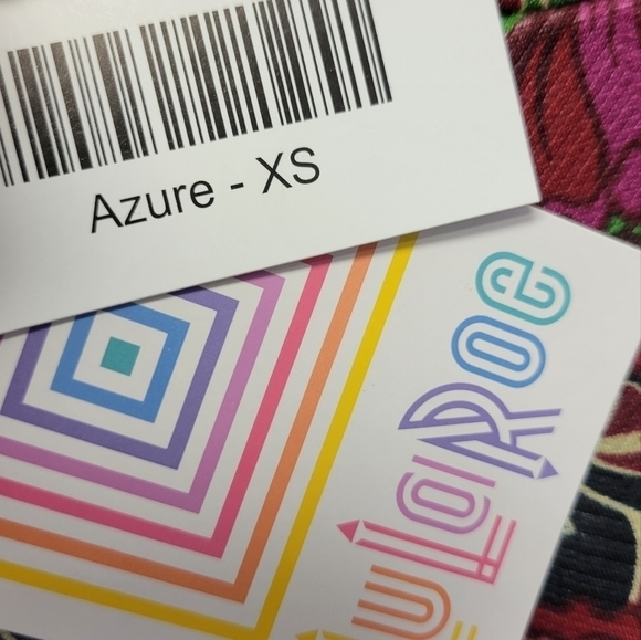 Lularoe Floral Skirt Azure XS - Picture 6 of 8